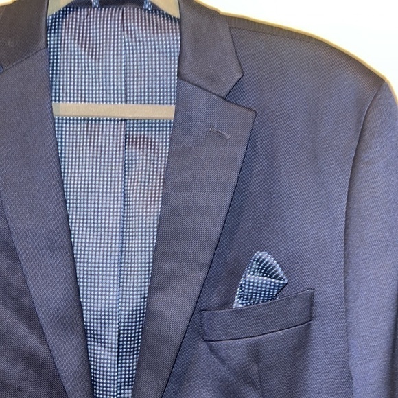 Michael Kors Classic preppy navy suit jacket sports coat size 42 Long - Picture 5 of 15